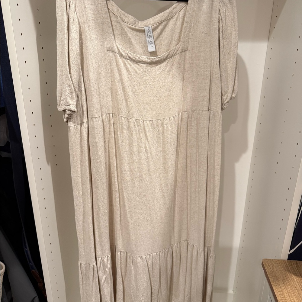 Rachel Pally Cream Linen Maxi Dress